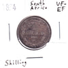 South Africa 1894 Shilling VF-EF (VF-30)