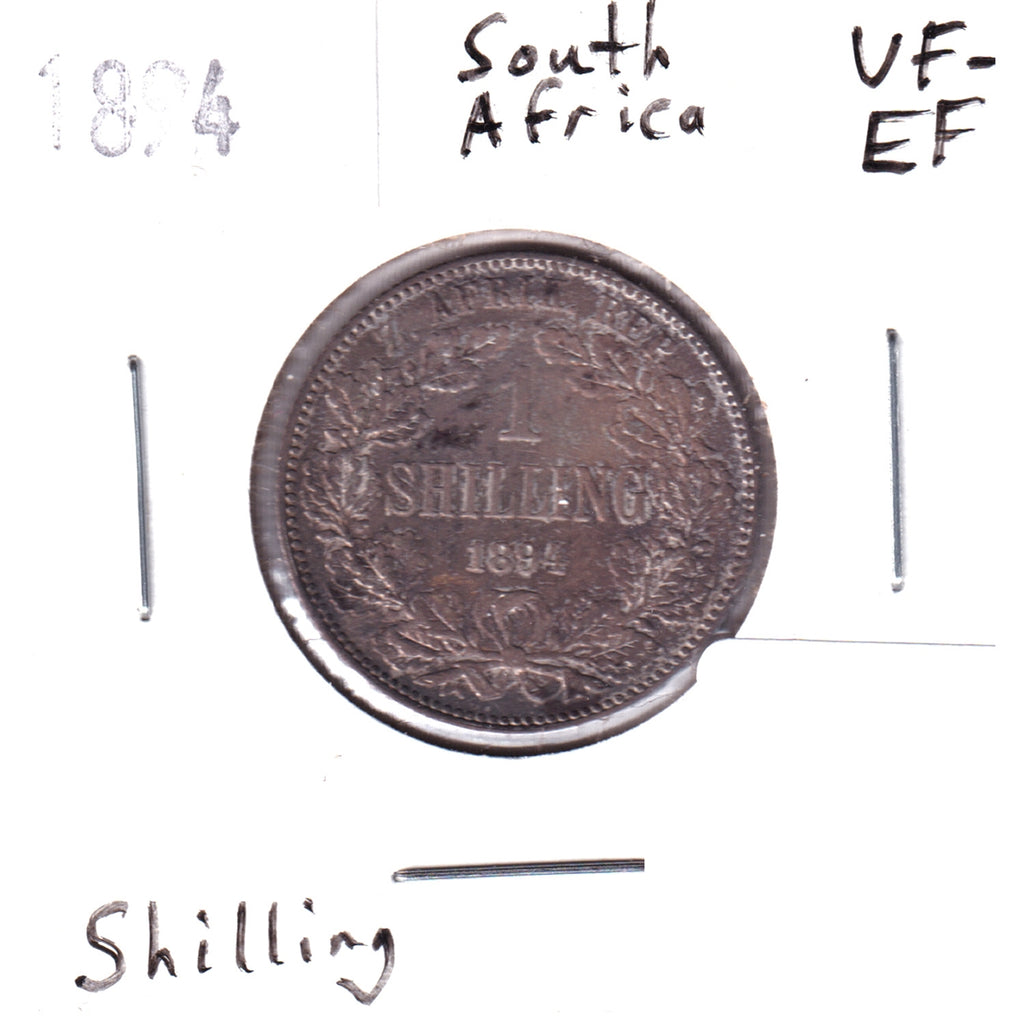 South Africa 1894 Shilling VF-EF (VF-30)