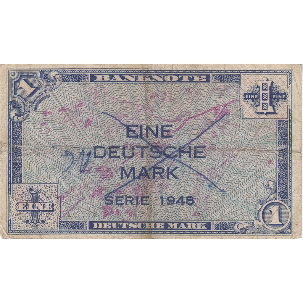 Germany Note 1948 1 Deutsche Mark, F (writing)