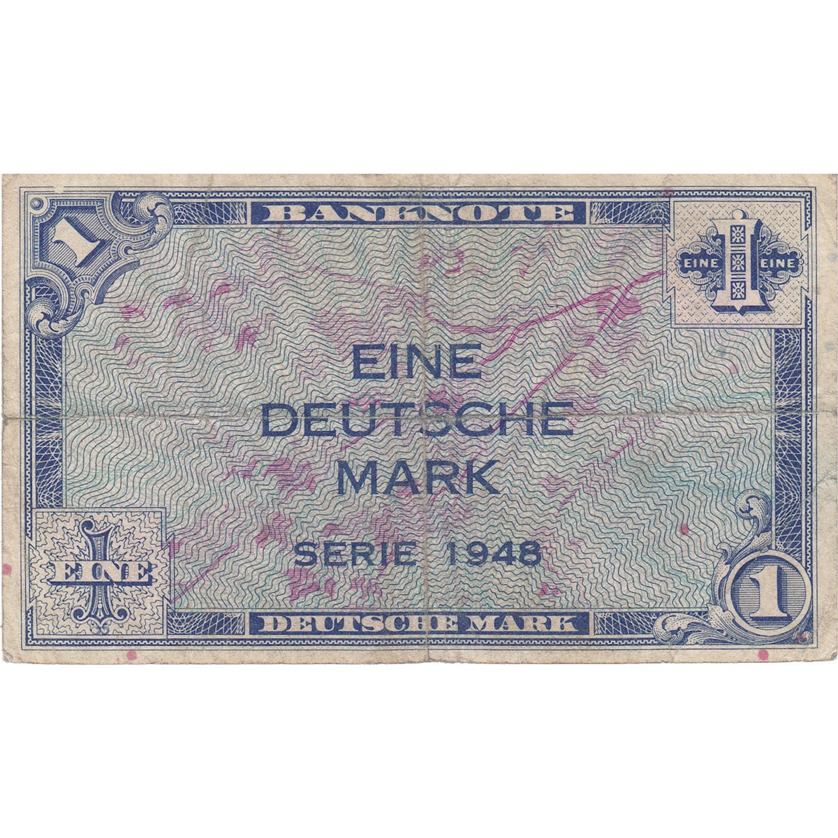 Germany Note 1948 1 Deutsche Mark, F (stain)