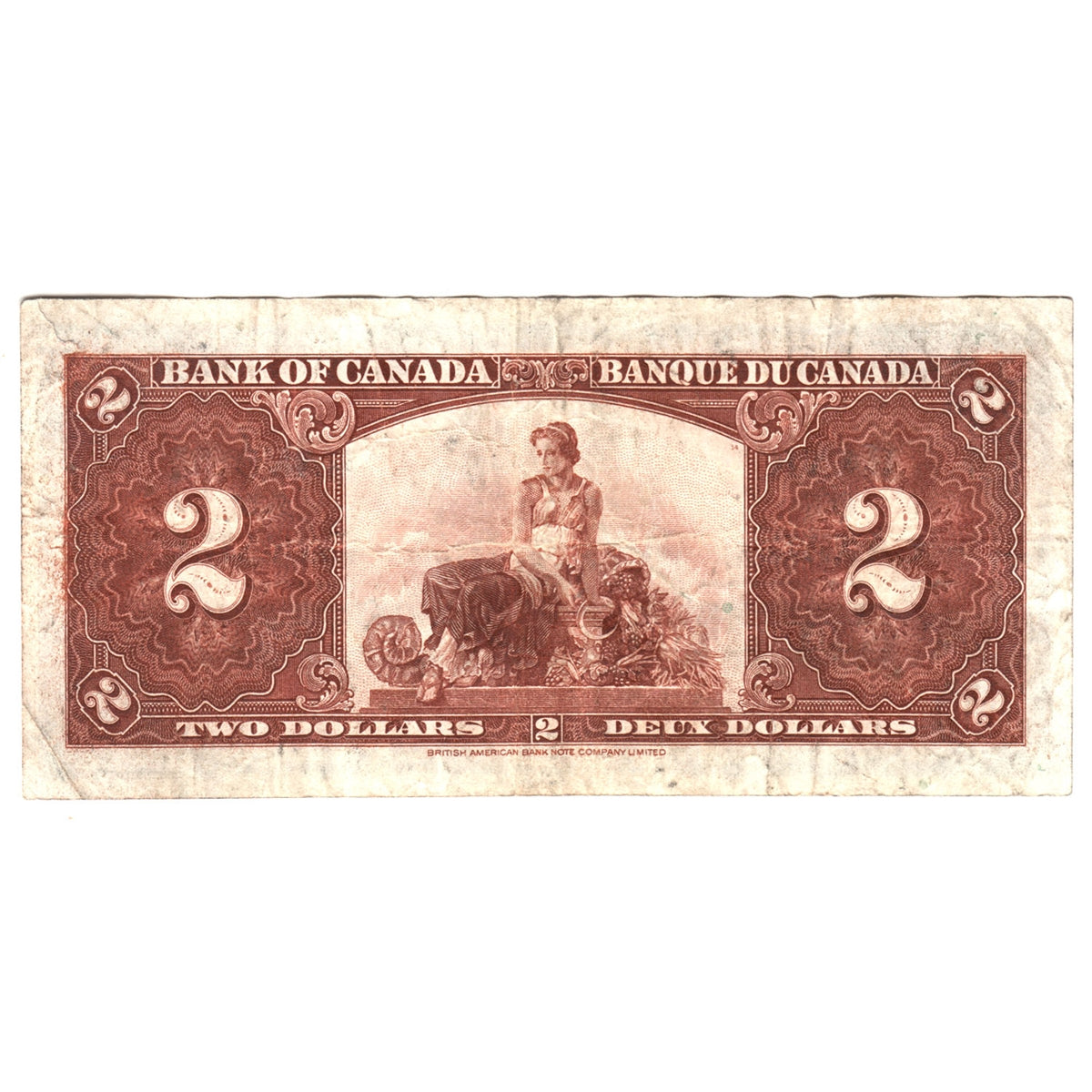 BC-22c 1937 Canada $2 Coyne-Towers, F-VF (Impaired)