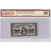 DC-1c 1870 Dominion 25-cent Shinplaster D-H, Plain, BCS Certified VF-20 (Minor Stains)