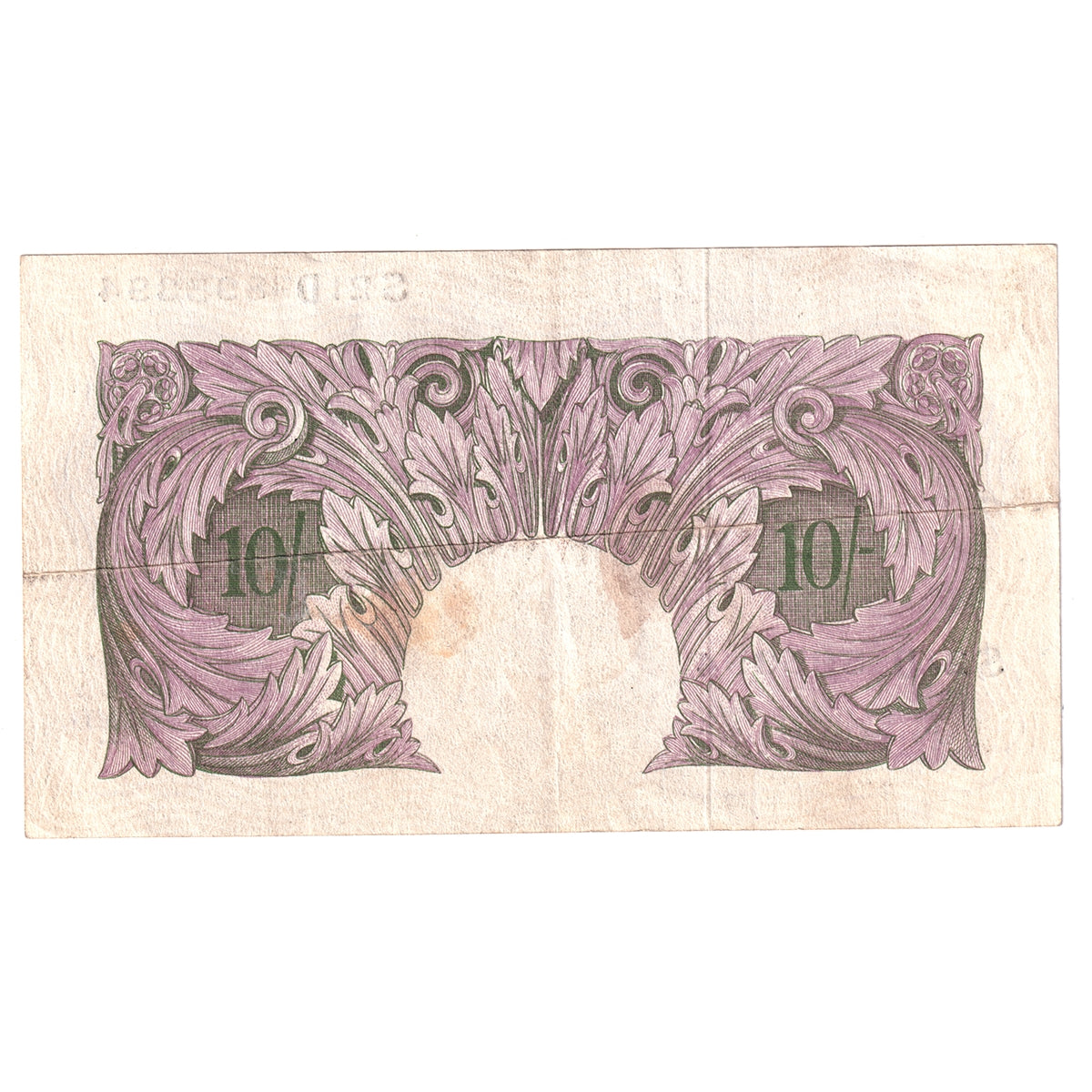 Great Britain Note BE24c 1940 10 Shillings, VF-EF (Stains)