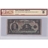 BC-1 1935 Canada $1 Osborne-Towers, English, Series B, Check D, BCS Certified VG-8