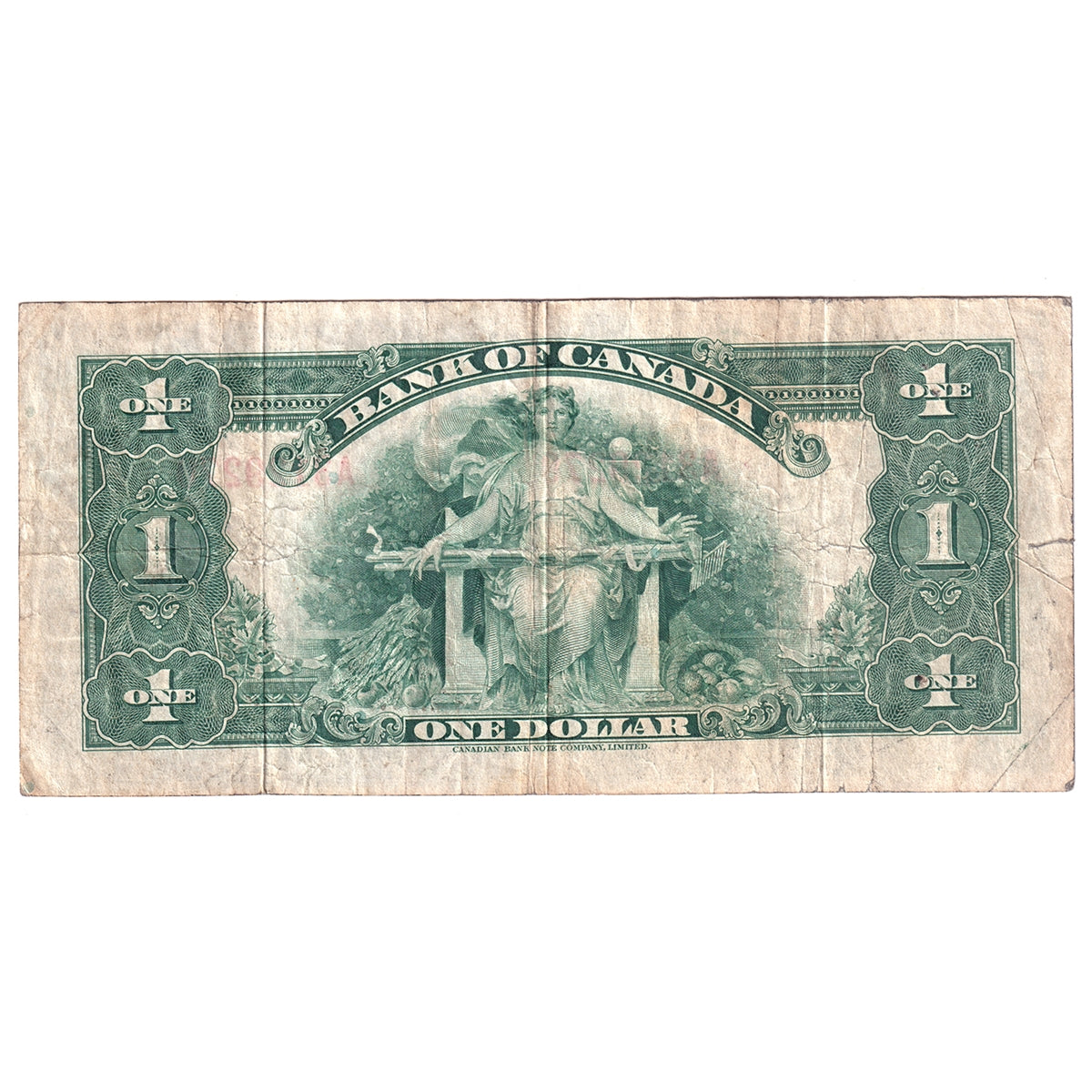 BC-1 1935 Canada $1 Osborne-Towers, English, Series A, VF (Damaged)