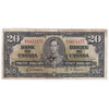 BC-25b 1937 Canada $20 Gordon-Towers, VF-EF (Damaged)