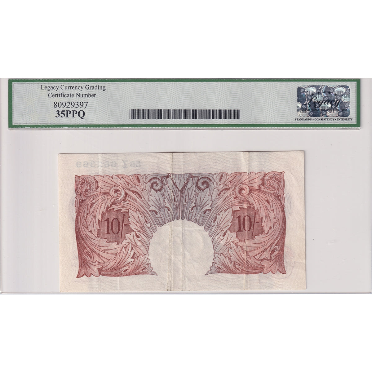 Great Britain Note, 1928-1948 10 Shillings, Pick #362c, Legacy Certified VF-35 PPQ