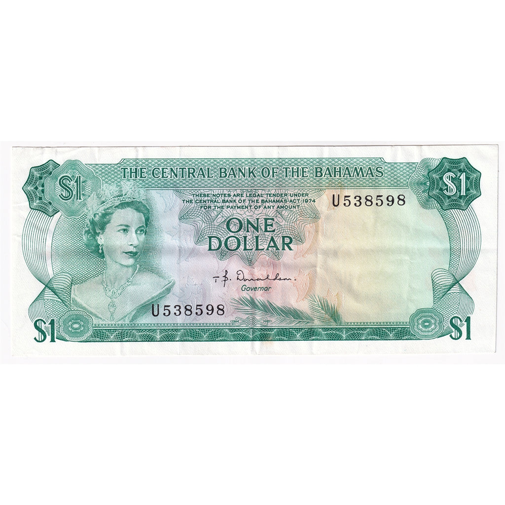 Bahamas Note, 1974 1 Dollar, Pick #35a, EF