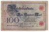 Germany Note 1898 100 Mark, VG (Holes)