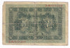 Germany Note 1914 50 Mark, 6 Digit Serial Number, VG (Damaged)