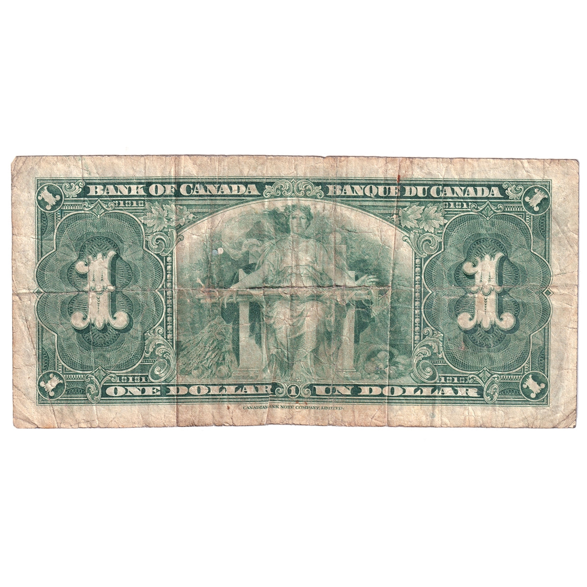 BC-21a 1937 Canada $1 Osborne-Towers, A/A, VG-F