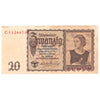 Germany 1939 20 Reichsmark Note, Pick #185, EF (Tear)