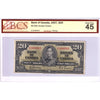 BC-25b 1937 Canada $20 Gordon-Towers, D/E, BCS Certified EF-45 (Writing)