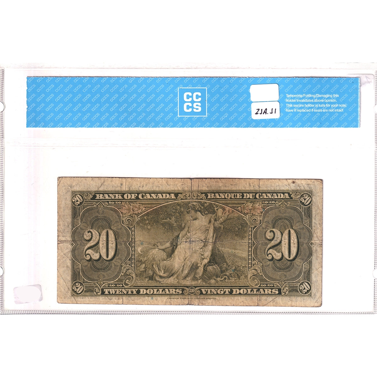 BC-25a 1937 Canada $20 Osborne-Towers, A/E, CCCS Certified F-15